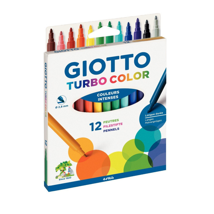 Crayons Feutre lavable Giotto (12) — La Ribouldingue