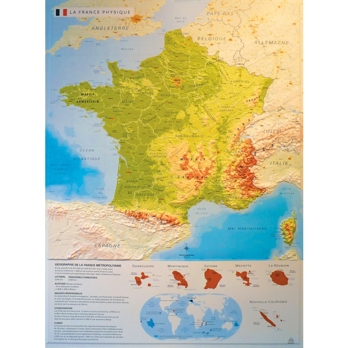 Cartes De France En Relief Asco Celda
