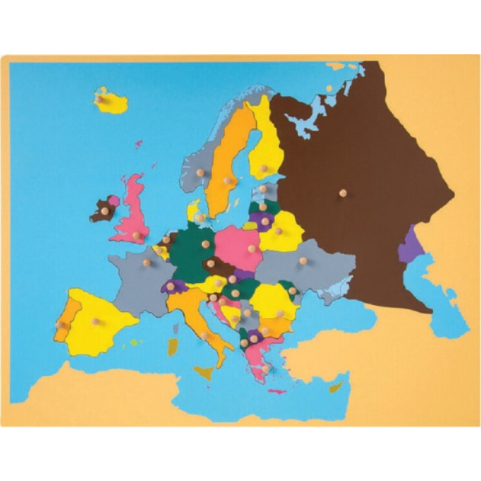 Carte vierge pour puzzle de l'Europe, Géographie